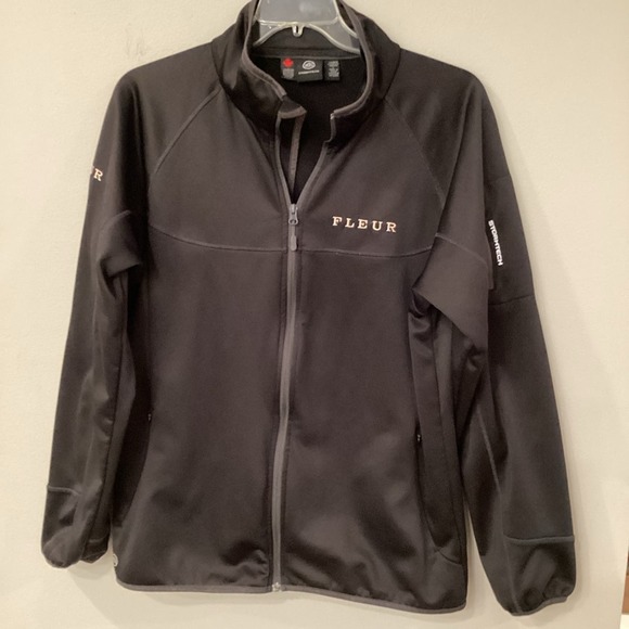 Stormtech Men’s Black Large Fleece Lined Jacket Gently Used with logo “Fleur” - Picture 7 of 7